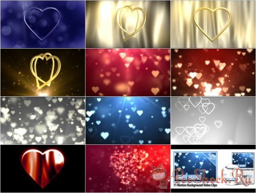 FootageFirm - Sweet Hearts Motion Backgrounds Video Clips (Bundle of Love)