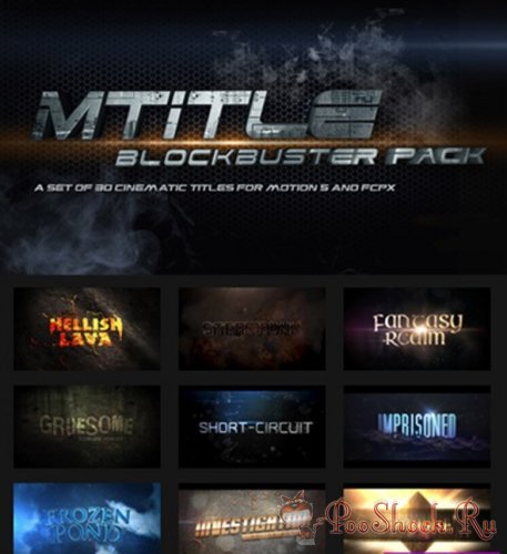 motionVFX - mTitle blockbuster pack for Motion 5 and Final Cut Pro X