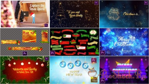 Premiere Pro Projects Pack - 32 (MOGRT) - [Christmas]
