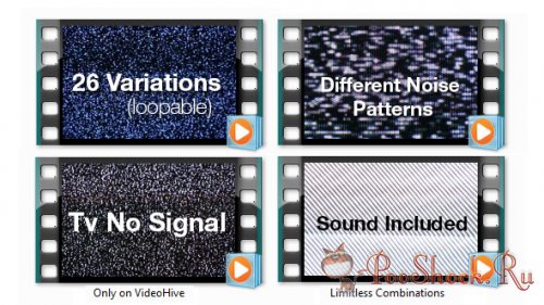 VideoHive - TV Noise - No Signal Bundle (.mov)