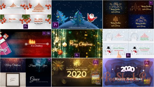 Premiere Pro Projects Pack - 31 (MOGRT) - [Christmas]